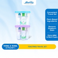 Anakku Baby Cleansing Travel Set Liquid Detergent Cleanser Head To Toe (150ml/100ml) TC118