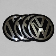 70mm (2.29 ") Volkswagen 4 Pieces Pack Black Car Hub Cover Decorative Sticker Volkswagen Car Hub Cen