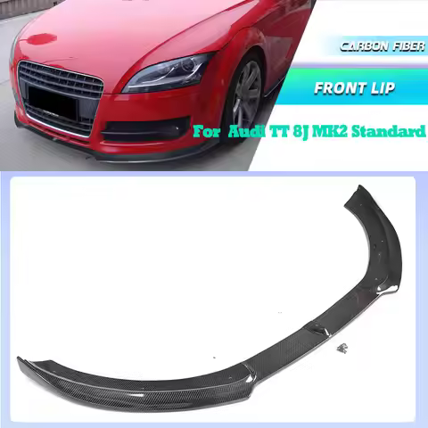 Full Carbon Fiber Car Front Bumper Lip Spoiler for Audi TT 8J MK2 Standard 2008 2009 Racing Front Li