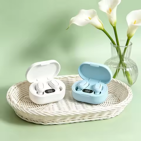 E7S TWS Fone Bluetooth Earphones 5.2 Wireless Headphones Noise Cancelling Earbuds with Mic Wireless