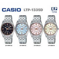 HOT ； Casio นาฬิกาข้อมือผู้หญิง สายสแตนเลส รุ่น LTP-1335D ของแท้ประกันศูนย์ CMG