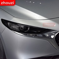 2 Pcs For Mazda 3 BP 2019 2020- Car Headlight Tint Black Protective Film Vinyl Protection Transparent TPU Sticker Accessories