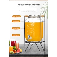 【24 hour shipping】4L 5L 8L Juice Drink Glass Jar Dispenser with Stand and Faucet