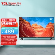 乐华（ROWA）TCL旗下品牌 32L56 32英寸开机无广告蓝光高清液晶屏幕客厅轻薄家用全面屏电视机 非智能一蓝光全面屏 官方标配