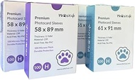 MEOWCAFE Premium CPP Card Sleeves Double Sleeve Set, 200 Inner Sleeves 58x89mm Size and 200 Outer Sl