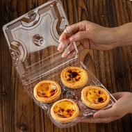 (Pack Of 100) Plastic Egg Tart Box There Are 2 Sizes For Tarts 2-4 FXPW