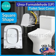 C&amp;C Toilet Seat Cover Penutup Tandas Duduk Square Mangkuk Tandas Toilet Bowl Cover Jamban Duduk 廁所用具