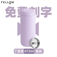 Fellow Carter Cold Stainless Steel Insulated Water Bottle Straw Cup Coffee 470ml 6 ชั่วโมง ดื่มได้ทุ