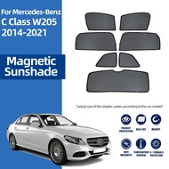 For Mercedes Benz C Class W205 2014-2021 180 200 Car Sunshade Visor Front Rear Windshield Curtain Si