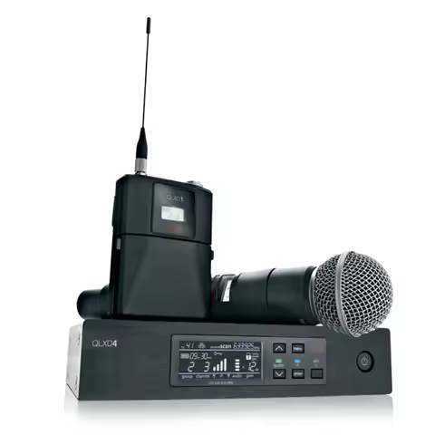 QLXD24/B58/S58/Beta58A UHF Wireless Mic Lavalier Church Wireless Handheld Microphone System QLXD4