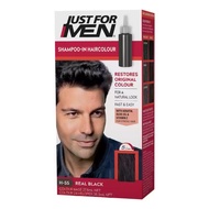 Just For Men Shampoo In Hair Color, Medium-Dark Brown, Hair Dye, H40, Targets Only The Grey Hairs