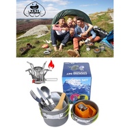 Outdoor Camping Cookware Set / Mestin Portable Gas Stove Hiking Cookware Outdoor Dapur Camping 露营炉具