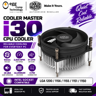 Cooler Master i30 CPU Cooler 92mm Fan | Intel LGA1200 LGA1151 LGA1150 LGA1155 LGA1156 | PC Processor