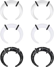 Beautidots 6Pcs Acrylic Pincher Tapers Septum Ring C Shape Buffalo Stretcher Expander Septum Jewelry