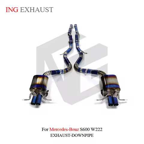 ING Titanium Alloy Catback Performance Exhaust for Mercedes AMG BENZ S600 W222 Valve Vehicle tools C