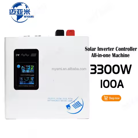 MYAMi 1000W 2000W 3000W Hybrid Inverter System 1.3KW 2.3KW 3.3KW 60A 100A MPPT 12V 24V 48V Solar Pan