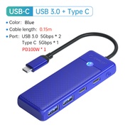 [ออกใบกำกับ- ทักแชท] ORICO USB3.0 Type C HUB 0.15M 4-Port USB Splitter with PD100W For Laptop with M