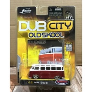 Jada Dub City 1:60 Scale OLDSKOOL 1962 Volkswagen Bus (Red Chrome)