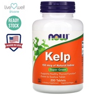[Ready Stocks] Now Foods, Kelp, 150mcg, 200 tablets (Natural Iodine, Thyroid Health) Made in USA