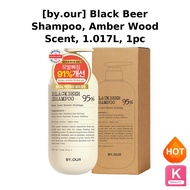[by.our] Black Beer Shampoo, Amber Wood Scent, 1.017L, 1pc / Korean Black Beer Shampoo / Amber Wood 