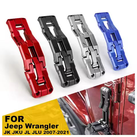 Door Hinge Step Heavy Duty Aluminum Footboard Foldable Car Folding Stepping Ladder for Jeep Wrangler