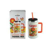 Ly Giữ Nhiệt La Fonte Flower Kèm Ống Hút 1540ml - 014786