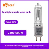 [230V] 600W Concentrating Quartz Bulb Stage Movie Halogen Tungsten Bulb G9.5 Pin Bulb