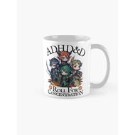 GLASS Mug | Gift | Hampers | ADHD dnd adventurers roll for concentration neurodiversty & mental heal