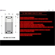 MOMENT CAPACITY FOR REINFORCED CONCRETE BEAM BS8110