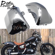 Chrome Left&Right ABS Plastic Motorcycle Part Side Fairing Battery Cover Protection For Yamaha Virag