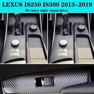 Carbon Fiber Interior Trim Sticker for LEXUS IS250 IS300 2013-2019 Central Control, Gear Shift, Door