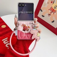 For Samsung Z Flip 8 / Z Flip 7FE / Z Flip 7 / Z Flip 6 / Z Flip 5, New Year Pony Pendant Portable A