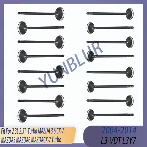 Engine Parts 8x Intake & 8x Exhaust Valve Kit Fit 2.3 L T GAS 04-14 L3-VDT L3Y7 For MAZDA 3 6 CX-7 M
