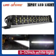 UNI-SHINE 6D Super bright dual-row spotlight Beam led car light bar for 12v 24v car, off-road vehicl