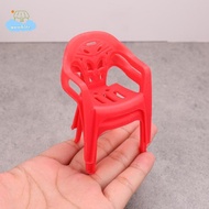 [LI] 4PCS Mini Support Miniature Items Armchair Plastic Barest Chairs For 1/6 Dollhouse Accessories 