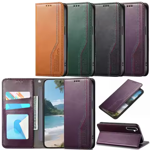 Luxury Leather Wallet Case For OPPO A6 Pro A6X A40 A60 A80 A58 A78 A79 Reno 15F 14F 13F 12F 11F Find