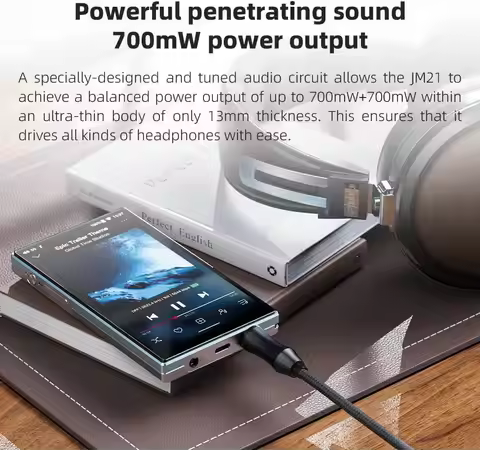 FiiO JM21 Android 13 Hi-Res Music Player MP3 with Snapdragon 680, Bluetooth WiFi USB DAC 12.5H Playt