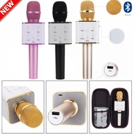 Q7 Wireless Microphone KTV Karaoke Stereo USB Player Bluetooth Speaker MIC