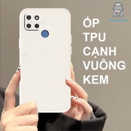 Realme 5 Pro,8,c11,c12,c15,c17,c20,c21y,c25,c33 case with cream square border to protect the camera
