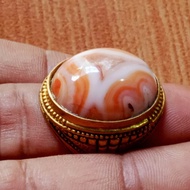 cincin batu akik sulaiman motif kantong semar antik