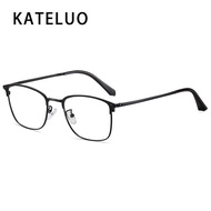 KATELUO โลหะแฟชั่นแว่นตาไร้กรอบกึ่งย้อนยุคพร้อมเลนส์ใสและ Z3617ป้องกันแสงสีฟ้า