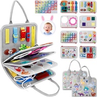 Busy Board Montessori Toys for 1 2 3 4 Year Old Boy & Girl Birthday Gifts, Autism Sensory Travel Toy