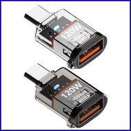 High Speed Adapter 10 Gbps Type C to USB A Adapter Stylish Clear Adapter Type C Male to USB A Female