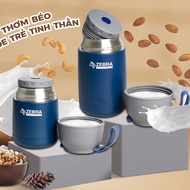 Bình ủ cháo giữ nhiệt Zebra 650ml-123006 màu mới. Inox 304. Nhập khẩu Thái Lan chính hãng