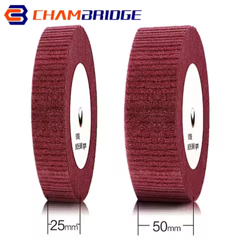 100/125/150/200/250/300mm Non-woven Flap Brush Polishing Wheel Grit 320 Metal Woodworking Scouring P