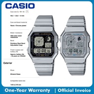 Casio Vintage A130WE-1ADF & A130WE-7ADFStainless Steel Band Men Watch