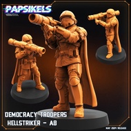 Helljumper A8-Democracy Troopers-Humanoid Human/32mm scale 3D printed miniature PSK