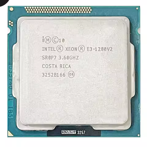 Intel Used Xeon E3 1280V2 1280 V2 Quad-Core Eight-Thread 3.60GHz L3/8M LGA 1155 CPU Processor Deskto
