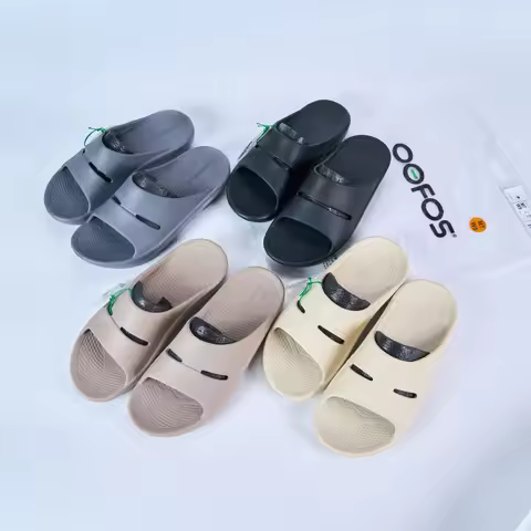 OOFOS Beach Sandals - Lightweight Recovery Shoes Slippers Men Women Soft Bottom Indoor Home Slides S