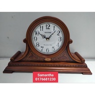 RHYTHM Table Clock Wooden Westminster Chime